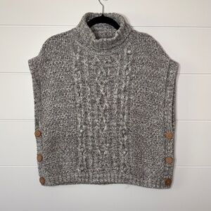 Nula Bug cotton blend turtleneck cable knit sleeveless sweater size US 8